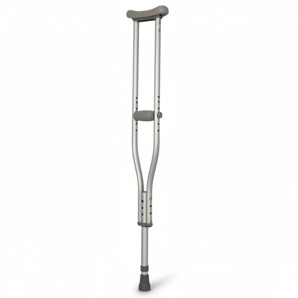Medline Basic Aluminum Crutch, Adult, 5'1-5'9