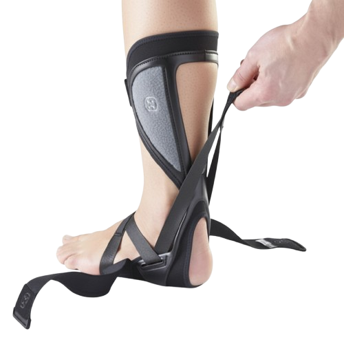 Omega AFO Ankle Brace with Ankle Joint & Extension, Medium, Left